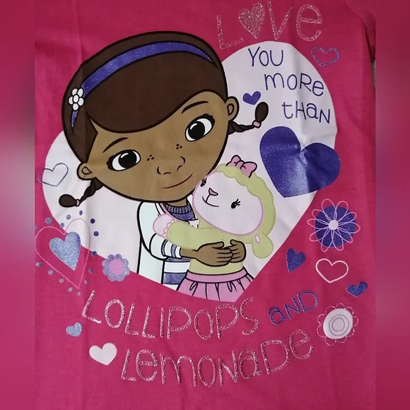 🔥SALE🔥 Disney Doc McStuffins Girl's T-shirt Tee NWT Sizes 5 & 6 - Picture 2 of 5
